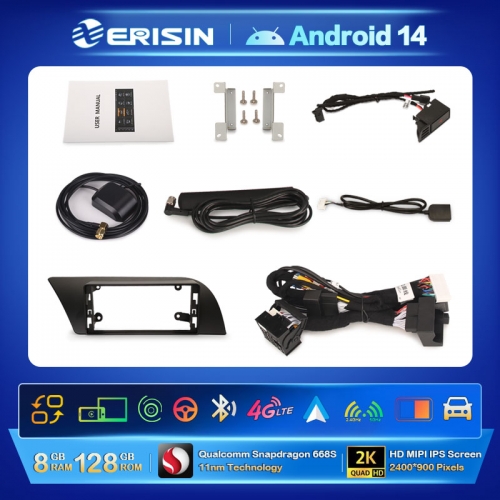 Erisin ES4774AL Qualcomm 8 Core 8+128GB Android 14 Autoradio Navi