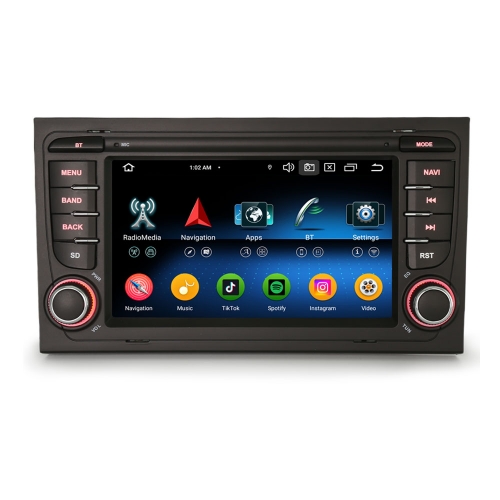 Erisin ES5574A IPS Screen Android 16 Car Stereo GPS SatNav Radio For AUDI A4 S4 RS4 8E 8F B9 B7 RNS-E SEAT EXEO DSP 4G LTE Wireless CarPlay Auto BT5.0