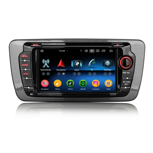 Erisin ES5522S IPS Screen Android 16 Car Stereo GPS SatNav Radio For SEAT IBIZA 2009-2013 DSP 4G LTE Wireless CarPlay Auto BT5.0
