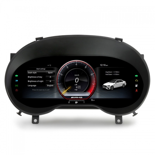 Erisin ES48A48T 12.3" Car LCD Dashboard for Mercedes Benz A CLASS W176 GLA CLASS X156 C117 HD Digital Gauge Cluster