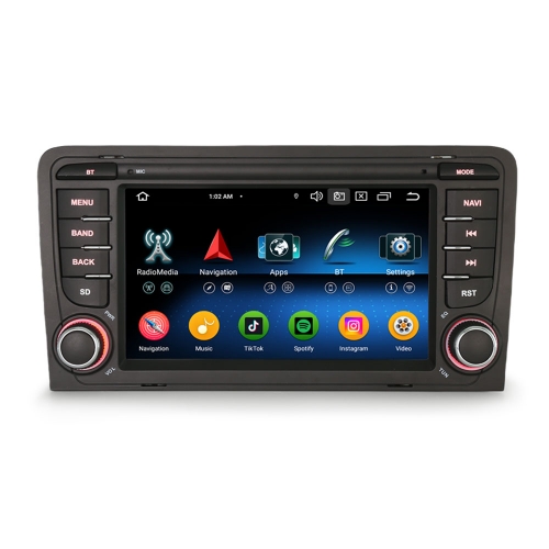 Erisin ES5573A IPS Screen Android 16 Car Stereo GPS SatNav Radio For AUDI A3 (2003-2011) S3 RS3 RNSE-PU DSP 4G LTE Wireless CarPlay Auto BT5.0