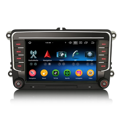 Erisin ES5534V IPS Android 16 Car Stereo GPS SatNav Radio For VW Amarok Crafter Caddy Polo 6R Transporter T6 Skoda Yeti DSP CarPlay Auto BT5.0