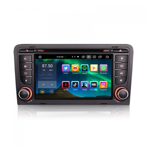 Erisin ES8547A 8-Core Android 14.0 DAB+Autoradio Stereo GPS Wireless CarPlay DVD SWC DTV DSP For AUDI A3 S3 RS3 RNSE-PU