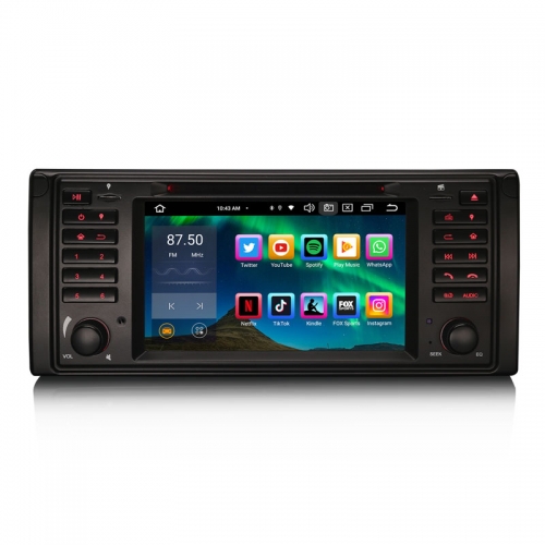 Erisin ES8539B 8-Core Android 14.0 DAB+ Autoradio GPS Wireless CarPlay DVD SWC DTV DSP For BMW 5 Series E39 M5 Stereo