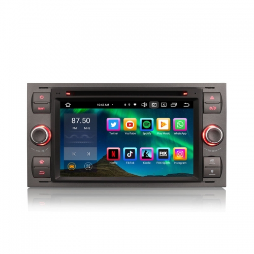 Erisin ES8566FG IPS DSP Android 14.0 Autoradio Car DVD Wireless CarPlay Android Auto GPS 4G DAB+ For Ford Fiesta Fusion Kuga Transit Galaxy Stereo