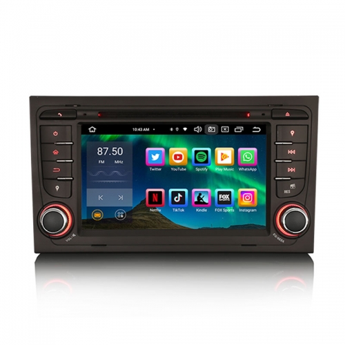 Erisin ES8578A 7" Android 14.0 Car DVD Stereo For Audi A4 DSP CarPlay & Auto 4G LTE Slot IPS BT5.0 TDA7851 GPS