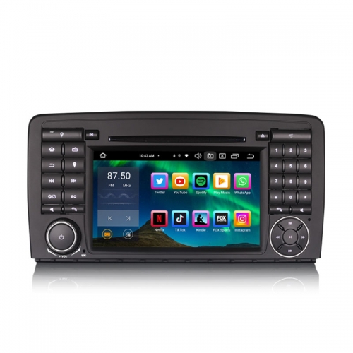 Erisin ES8581R 7" DSP Android 14 Car DVD CarPlay Auto GPS For Mercedes Benz R-Class W251 R280/R300/R320/R350/R500/R63 AMG 4G SIM IPS BT5.0