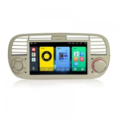 Erisin ES8905FW 7" Android 14.0 Autoradio Car GPS For Fiat 500/500C/500S 500E Bluetooth 4G WiFi Wireless CarPlay Auto Stereo SWC DTV DSP