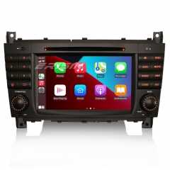 Erisin ES8918C IPS Android 14 Car Stereo GPS Radio DVD SWC For Mercedes Benz C-Class CLC W203 G-Class W463 Multimedia DSP Wireless CarPlay Auto 4G BT5