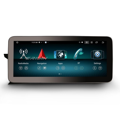 Erisin ES46C45L Android 14.0 Car Multimedia Screen Upgrade GPS For Mercedes-Benz C-Class W204 S204 2011-2014 with NTG 4.5 System WiFi 4G BT CarPlay