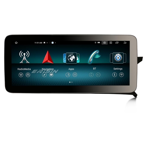 Erisin ES46C45R Right-Hand-Drive Android 14.0 Car GPS For Mercedes-Benz C-Class W204 S204 2011-2014 NTG 4.5 System WiFi 4G BT CarPlay Auto