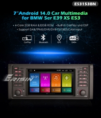Erisin ES3153BN 7" Android 14.0 Car Stereo Radio GPS For BMW 5er E39 E53 X5 M5 Multimedia DSP WiFi CarPlay Bluetooth