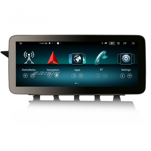 Erisin ES46GK40L Android 14 Autoradio GPS Stereo For Mercedes Benz GLK Class X204 NTG 4.0 System APS CarPlay Android Auto DSP WiFi DAB+ SWC 128G