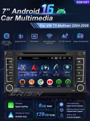 Erisin ES9105T 8G+128G Android 16.0 Car Multimedia DVD For VW T5 Multivan 2004-2009 Stereo Radio DSP CarPlay & Auto 4G LTE Slot IPS BT5.0 GPS