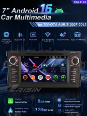 Erisin ES9117A 8G+128G Android 16.0 Car Stereo for Toyota AURIS (2007-2012) CarPlay & Auto GPS 4G DAB+ Multimedia System