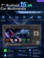 Erisin ES9128A 8G+128G Android 16 Car Multimedia DVD For AUDI A4 S4 RS4 8E 8F B9 B7 RNS-E SEAT EXEO Stereo Radio DSP CarPlay & Auto 4G WiFi IPS BT GPS