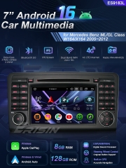 Erisin ES9183L 8GB+128GB DSP Android 16.0 Car DVD CarPlay Auto GPS DAB+ Canbus for Mercedes-Benz ML-Class W164 GL-Class X164 Stereo