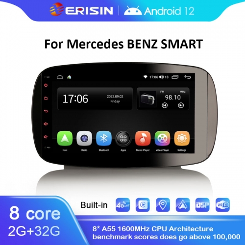 ES4199S 9" Android 14.0 Car Stereo GPS Radio For Mercedes-Benz SMART Wireless CarPlay & Auto Radio GPS DVR DSP Bluetooth