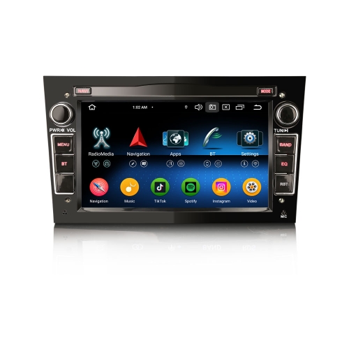Erisin ES5760PB Android 14.0 Car Stereo CarPlay Auto 4G WiFi DSP GPS System For Opel Astra(H) Combo Corsa(D) Meriva Signum Zafira(B) Vivaro IPS Screen