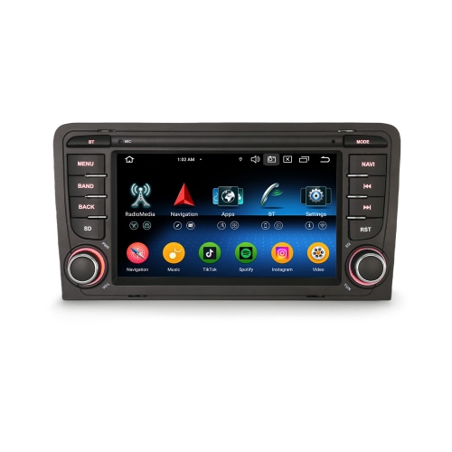 Erisin ES5773A Android 14 Car Multimedia Player For AUDI A3 (2003-2011) S3 RS3 RNSE-PU Stereo GPS SatNav CarPlay Auto Radio DSP 4G WiFi IPS Screen