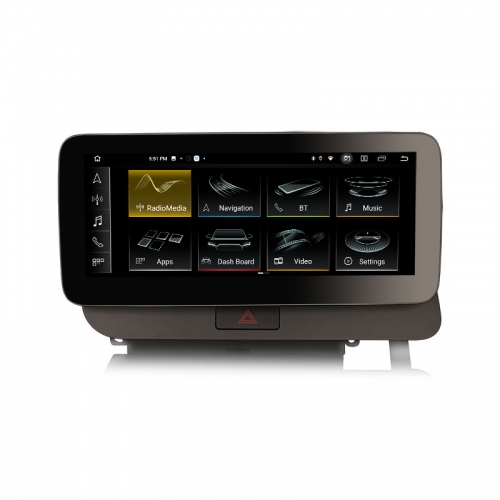ES3875HL 10.25 Android 14.0 Car Stereo Screen Upgrade For Audi Q5 (2009-2016) High Configuration 4G LTE Slot Dual WiFi CarPlay Auto Radio GPS System