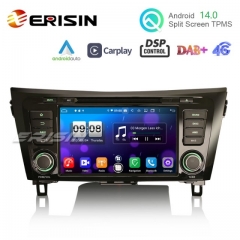 Erisin ES8752Q 8" Octa-Core Android 14.0 Car Stereo CarPlay & Auto 4G DSP Wifi GPS for Nissan X-Trail Qashqai Rogue