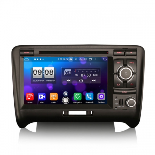 ES8739A 7" DSP Android 14.0 Car DVD Player GPS For Audi TT CarPlay Android Auto Radio 4G DAB+ Stereo Multimedia