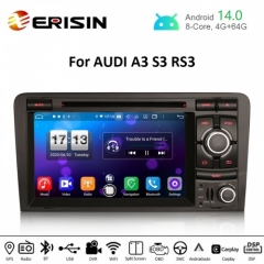 Erisin ES8737A 7" Octa-Core Android 14.0 Car DVD CarPlay & Auto GPS for AUDI A3 S3 RS3 RNSE-PU 4G DAB+ DSP