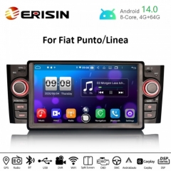 Erisin ES8723L 7" Android 14.0 Car Stereo for Fiat Punto Linea CarPlay & Auto 4G DAB+ DSP GPS Multimedia Video Player