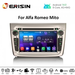 Erisin ES8730SM 7" 8-Core 64G Android 14.0 Car DVD Player GPS CarPlay Auto DSP 4G GPS for Alfa Romeo Mito