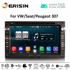 Erisin ES8709V 7" DSP Android 14.0 Car DVD Player Wireless CarPlay Android Auto Radio GPS for VW Golf Passat Polo Lupo Seat Peugeot 307