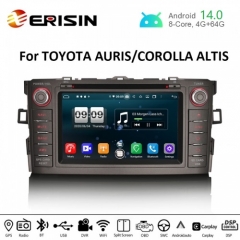 Erisin ES8704A 7" Octa-Core Android 14.0 Car Stereo GPS Satnav For TOYOTA Corolla Altis Auris Auto Radio OBD2 WiFi CarPlay DVR Bluetooth DSP