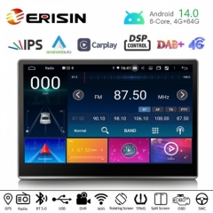 Erisin ES8700T IPS Universal 2DIN Car Audio Stereo Android 14.0 Car Radio Multimedia GPS Player For Tesla Type CarPlay