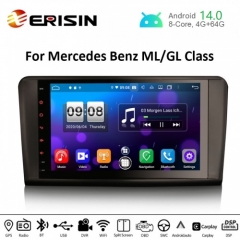 Erisin ES8794L 9" Octa-Core Android 14.0 Car Multimedia CarPlay & Auto GPS TPMS DTV for Mercedes Benz ML-Class W164 GL-Class X164