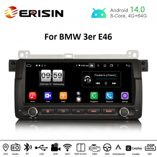 Erisin ES8788B 8.8" BMW E46 M3 Rover 75 Android 14.0 Car Stereo CarPlay & Auto Radio GPS 4G DAB+ DSP Canbus