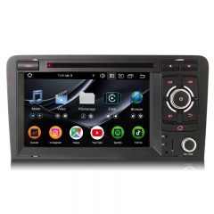 Erisin ES9127A 8G+128G Android 16.0 Car Multimedia DVD For AUDI A3 (2003-2011) S3 RS3 RNSE-PU Stereo Radio DSP CarPlay & Auto 4G LTE Slot IPS BT5.0 GP