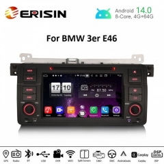 Erisin ES8746B 7" DSP Android 14.0 Car DVD CarPlay Auto GPS 4G DAB+ for BMW E46 318 320 325 M3 Rover75 MG ZT Stereo