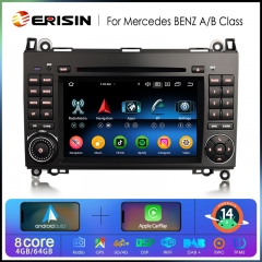 Erisin ES6772B Android 14.0 Car Stereo DVD For Mercedes Benz A/B Class W169 W245 B200 Sprinter Viano Vito GPS Navi CarPlay Auto Radio DSP 4G LTE BT5.0