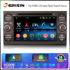 Erisin ES6766F Android 14.0 Car Stereo DVD For FORD Focus II Fiesta Kuga Galaxy GPS Navi CarPlay Auto Radio DSP 4G LTE BT5.0