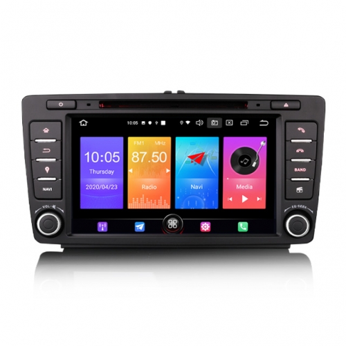 Erisin ES2726S 8" Android 12.0  Car DVD Player GPS For Skoda Octavia Yeti Rapid Spaceback Roomster Superb Car Stereo 4G Bluetooth