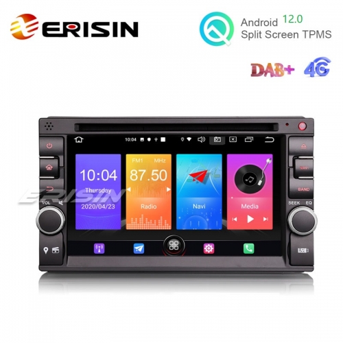 Erisin ES2736U 6.2" Android 12.0 Car Stereo GPS DVD 4G DAB+ CarPlay+ Radio System for 2 Din Nissan / Universal Car Multimedia