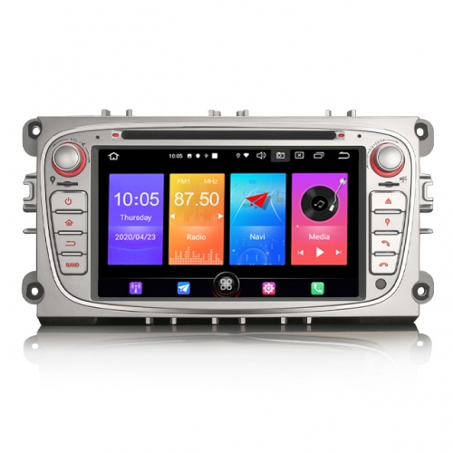 Erisin ES2709FS 7" DSP Android 12.0 Car Radio DVD Player Wireless Apple Carplay DAB+ GPS Navi For FORD Mondeo Focus S-Max C-Max Galaxy