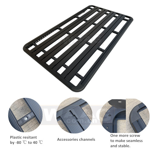 Full Aluminum 4x4 Roof Platform Rack Roof Rack for Ranger Wildtrak T6 T7 2012-2018