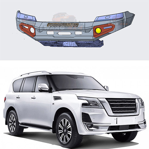 4x4 Offroad Accessories Bullbar Front Bumper Grille Guard Fit For Nissan Patrol Y63