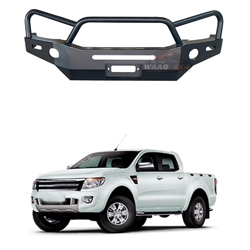 Heavy Duty Powder Coated Black Steel Front Bumper Bull Bar Off Road Pick Up Accessoies For Ford Ranger T6