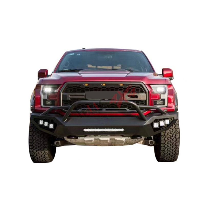 Steel Front Bumper Lip Bull Bar With LED Light Bar for Ford F150 Pickup Truck Accessories