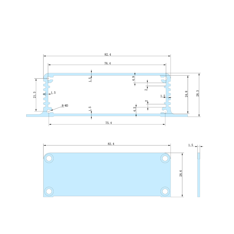 104x28-120 aluminum extrusion electrical equipment enclosure china manufacturers