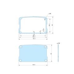 63*37-95 small aluminum extrusion electronics project box enclosure