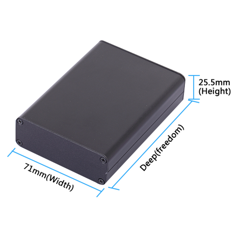 71*25.5*100 aluminium pcb board project enclosures uk industrial case