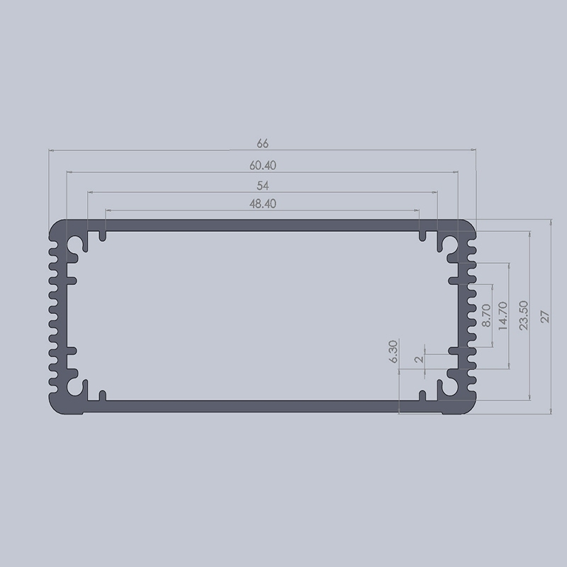 66*27-100铝型材外壳铝合金盒子铝盒铝壳加工定制铝外壳厂家直销